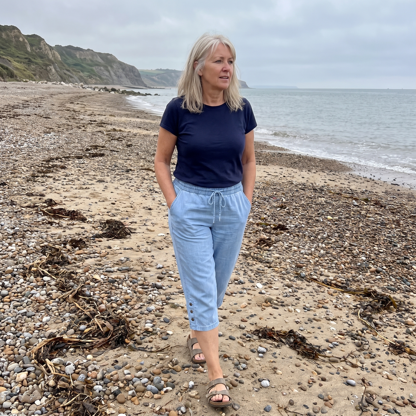 LANGPORT CALF-LENGTH CAPRI TROUSERS