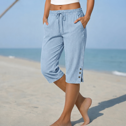 LANGPORT CALF-LENGTH CAPRI TROUSERS