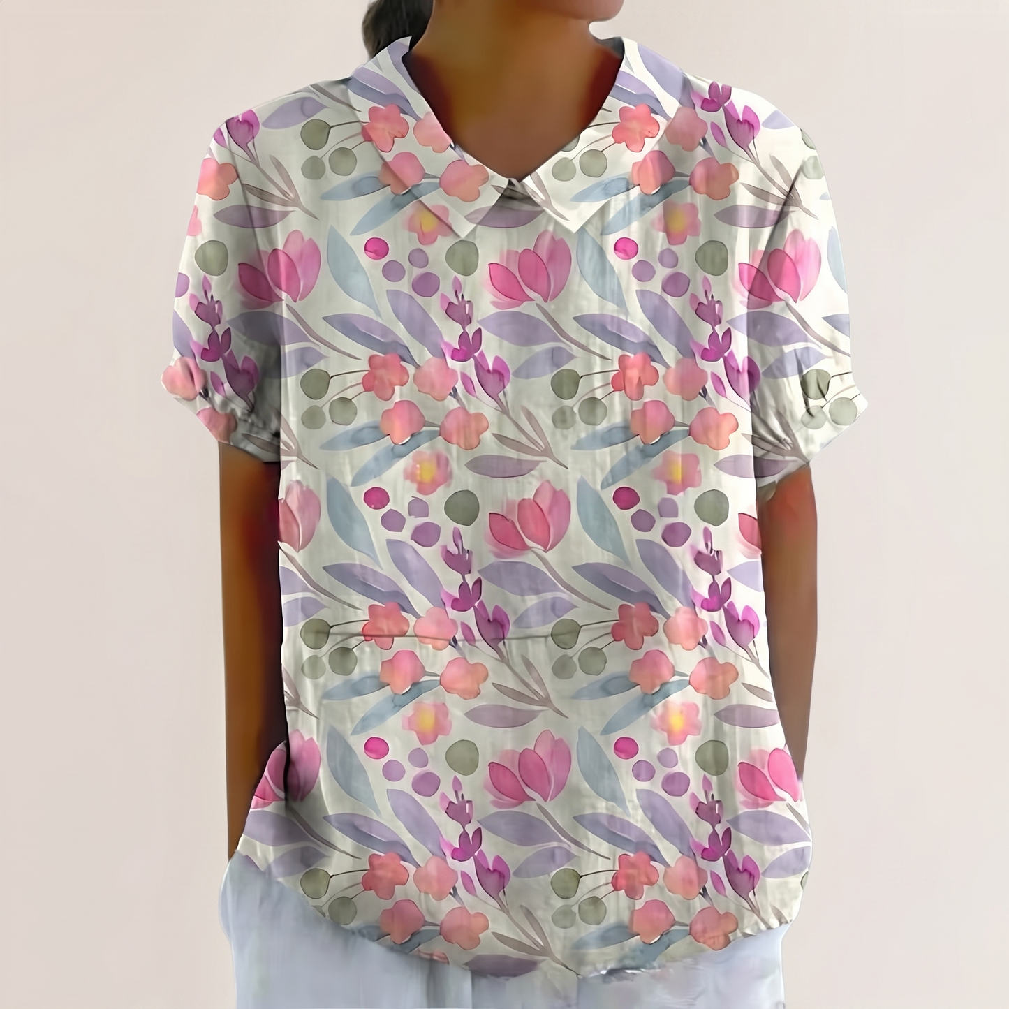 ROSEDENE SAGE FLORAL BLOUSE