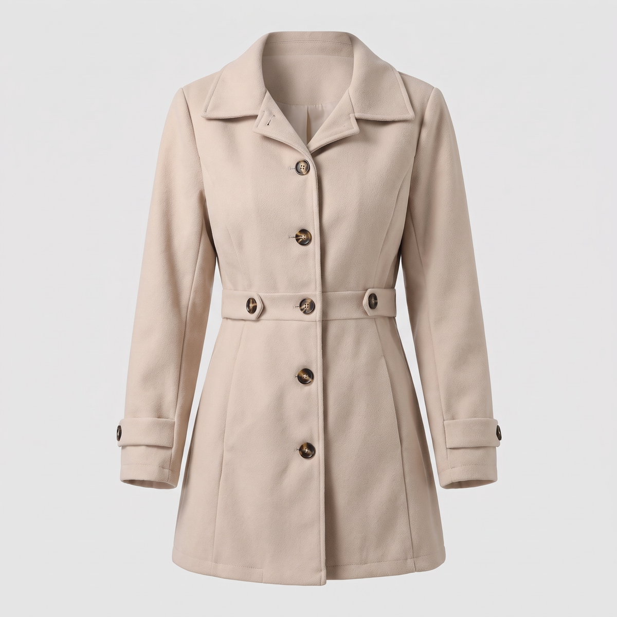 SHAPED SEAM WALKING COAT