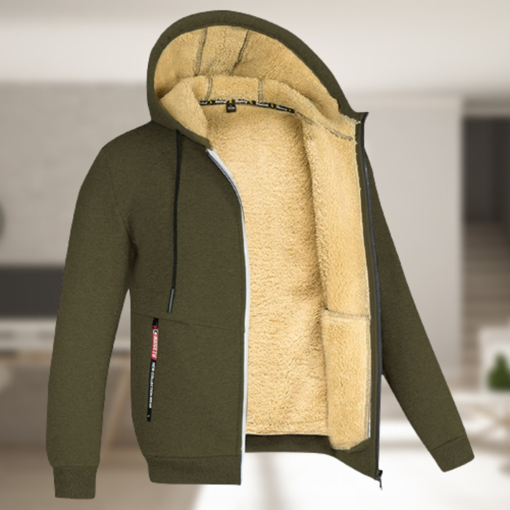TEDDY LINED ZIP HOODIE