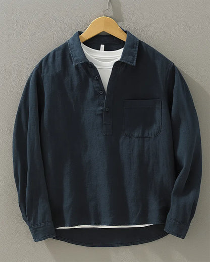 ALDRIDGE GRANDAD COLLAR SHIRT