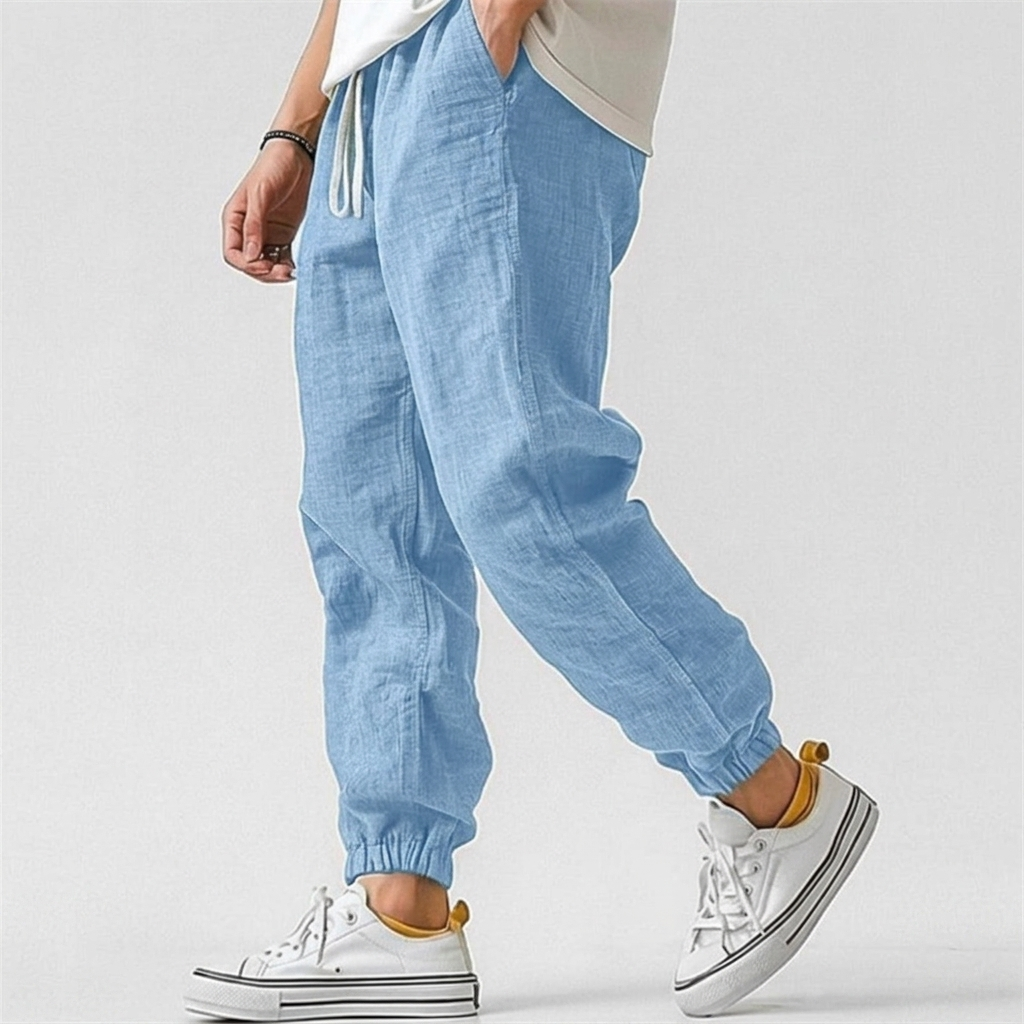 MOORHAVEN LINEN TRAVEL JOGGERS