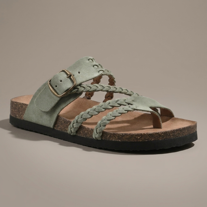 WYTHENDALE BRAIDED CORK SANDALS