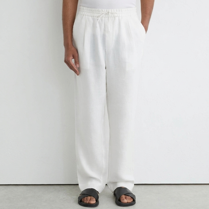 SOMERFORD PURE LINEN DRAWSTRING TROUSERS