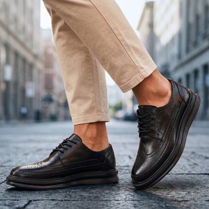 BANSTEAD BROGUE LEATHER TRAINERS