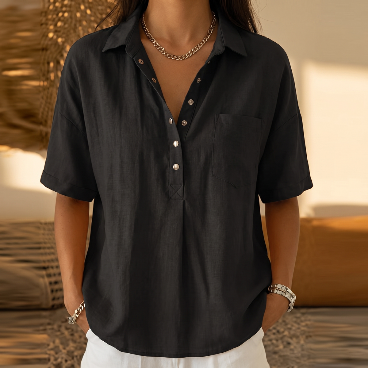 PERRINBY RELAXED SUMMER BLOUSE
