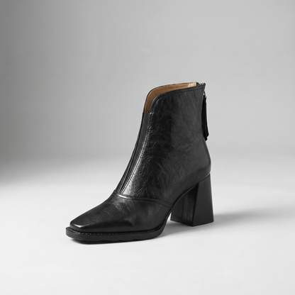 WHITNEY LEATHER ANKLE BOOTS