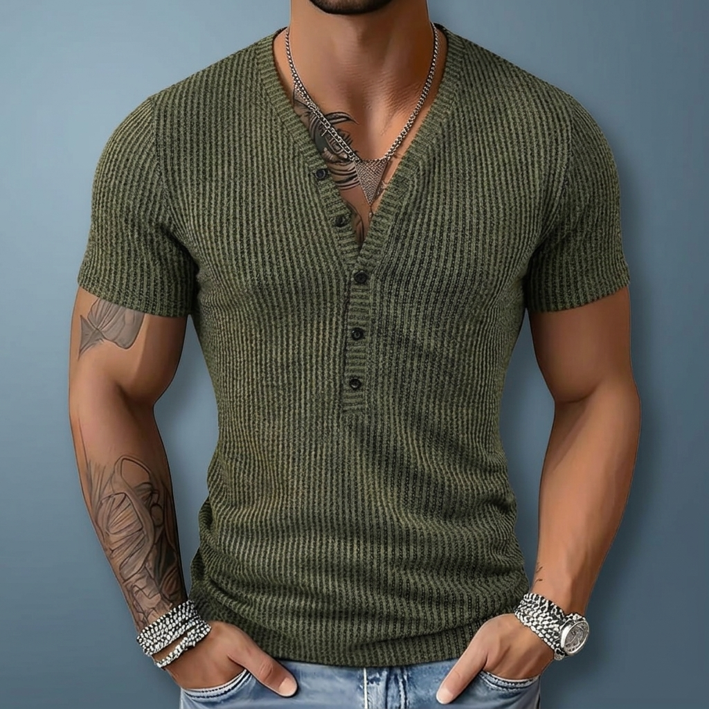 DURNFORD RIBBED HENLEY TEE