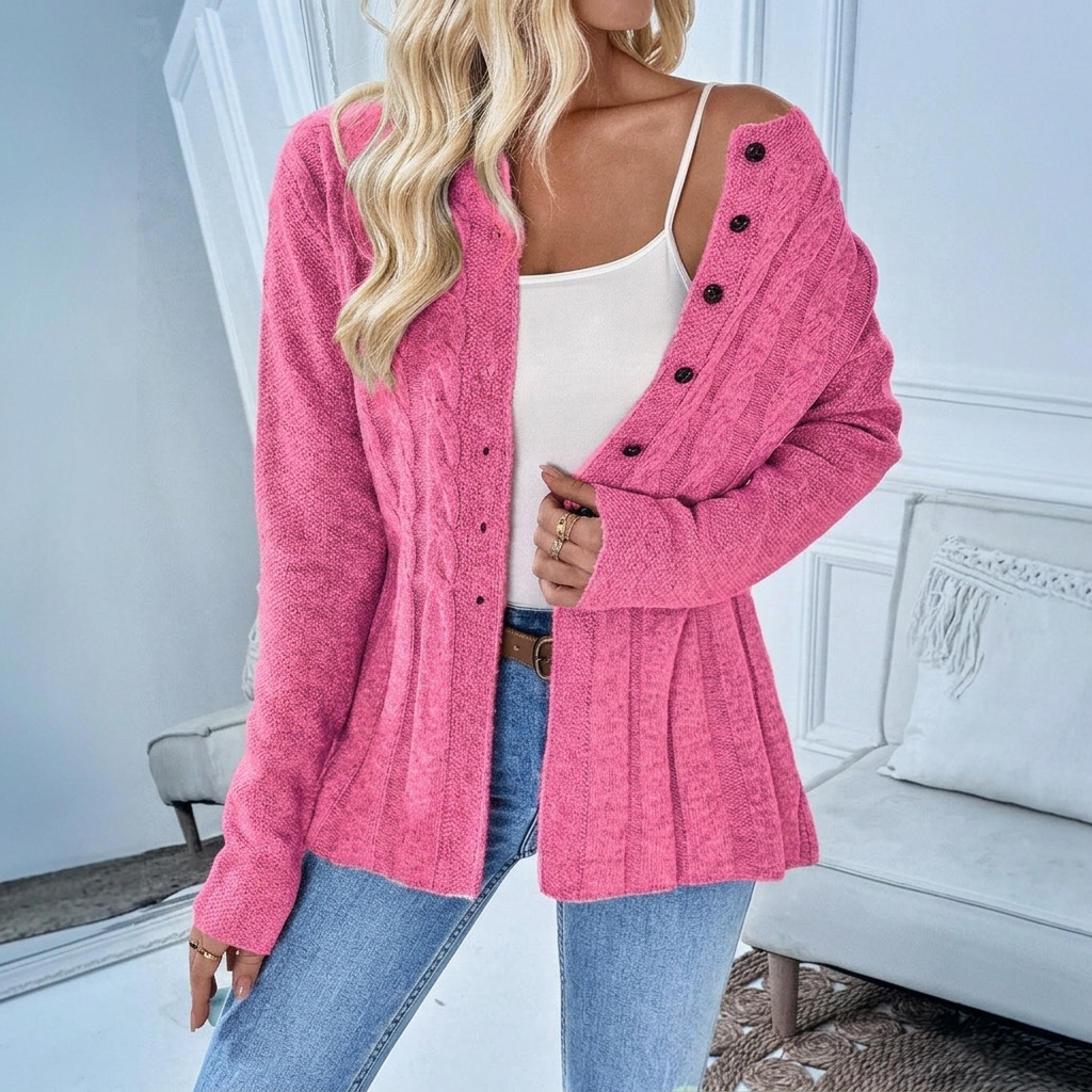 HOLLINGMERE RIBBED KNIT CARDIGAN