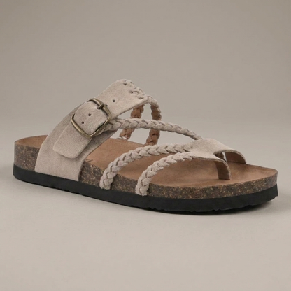 WYTHENDALE BRAIDED CORK SANDALS