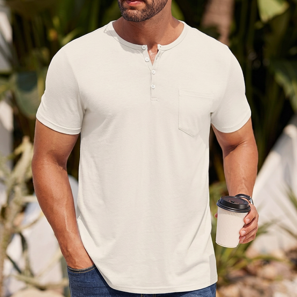 HATHERSBY POCKET HENLEY TEE