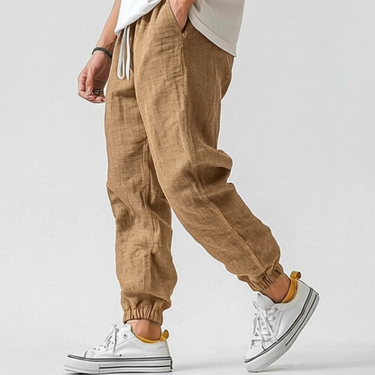 MOORHAVEN LINEN TRAVEL JOGGERS