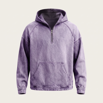 RIVINGTON HALF-ZIP DENIM JACKET
