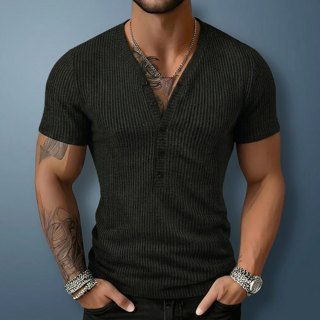 DURNFORD RIBBED HENLEY TEE