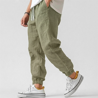 MOORHAVEN LINEN TRAVEL JOGGERS