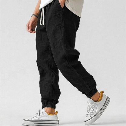 MOORHAVEN LINEN TRAVEL JOGGERS