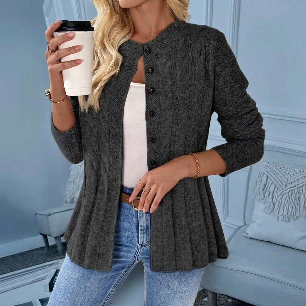HOLLINGMERE RIBBED KNIT CARDIGAN