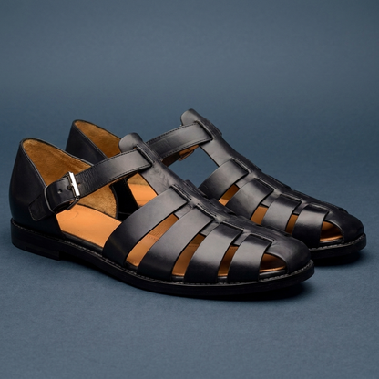 BARTONMERE BUCKLE LEATHER SANDALS