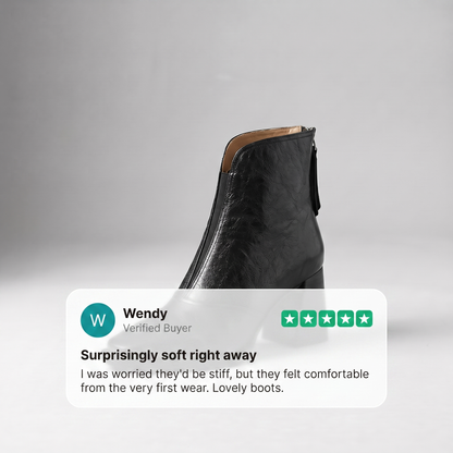 WHITNEY LEATHER ANKLE BOOTS