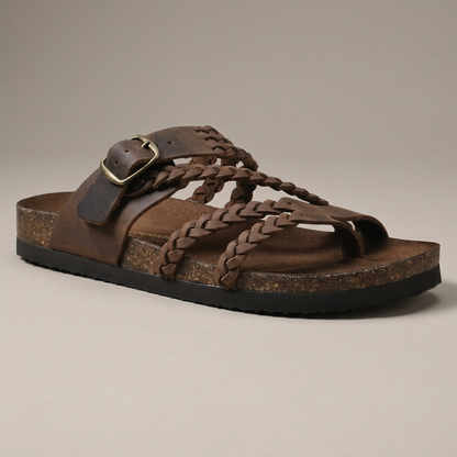 WYTHENDALE BRAIDED CORK SANDALS