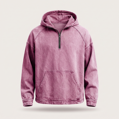 RIVINGTON HALF-ZIP DENIM JACKET