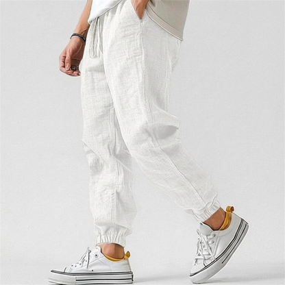 MOORHAVEN LINEN TRAVEL JOGGERS