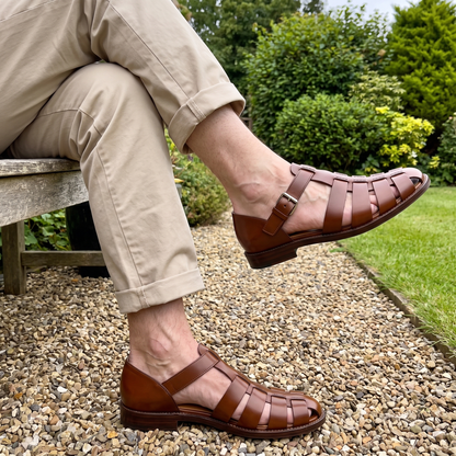 BARTONMERE BUCKLE LEATHER SANDALS