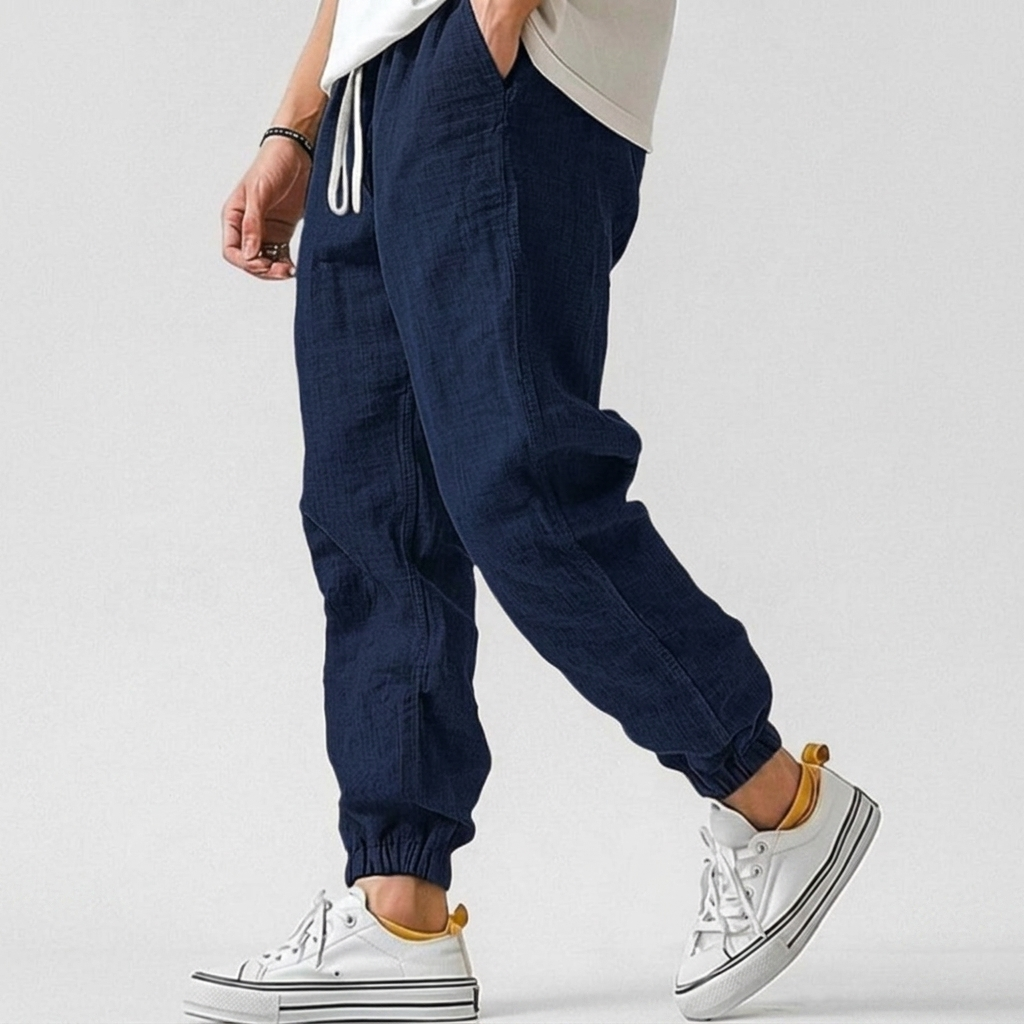 MOORHAVEN LINEN TRAVEL JOGGERS