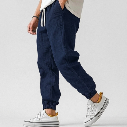 MOORHAVEN LINEN TRAVEL JOGGERS