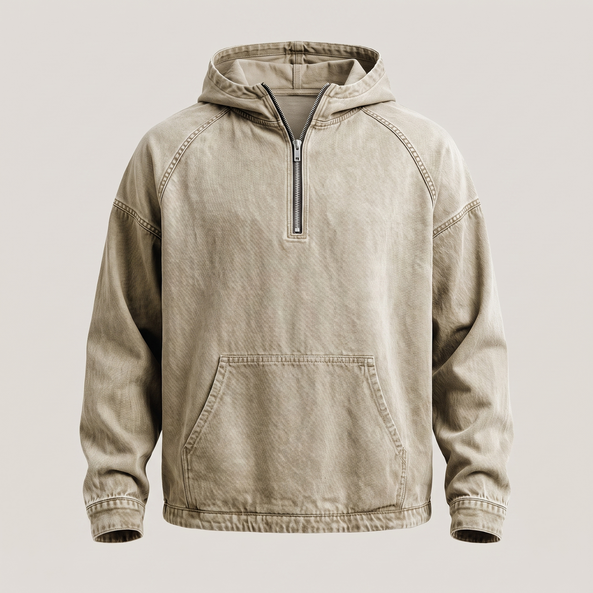 RIVINGTON HALF-ZIP DENIM JACKET
