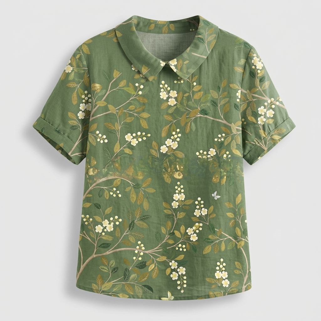ROSEDENE SAGE FLORAL BLOUSE