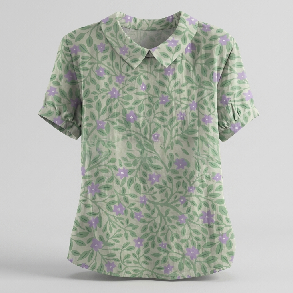 ROSEDENE SAGE FLORAL BLOUSE