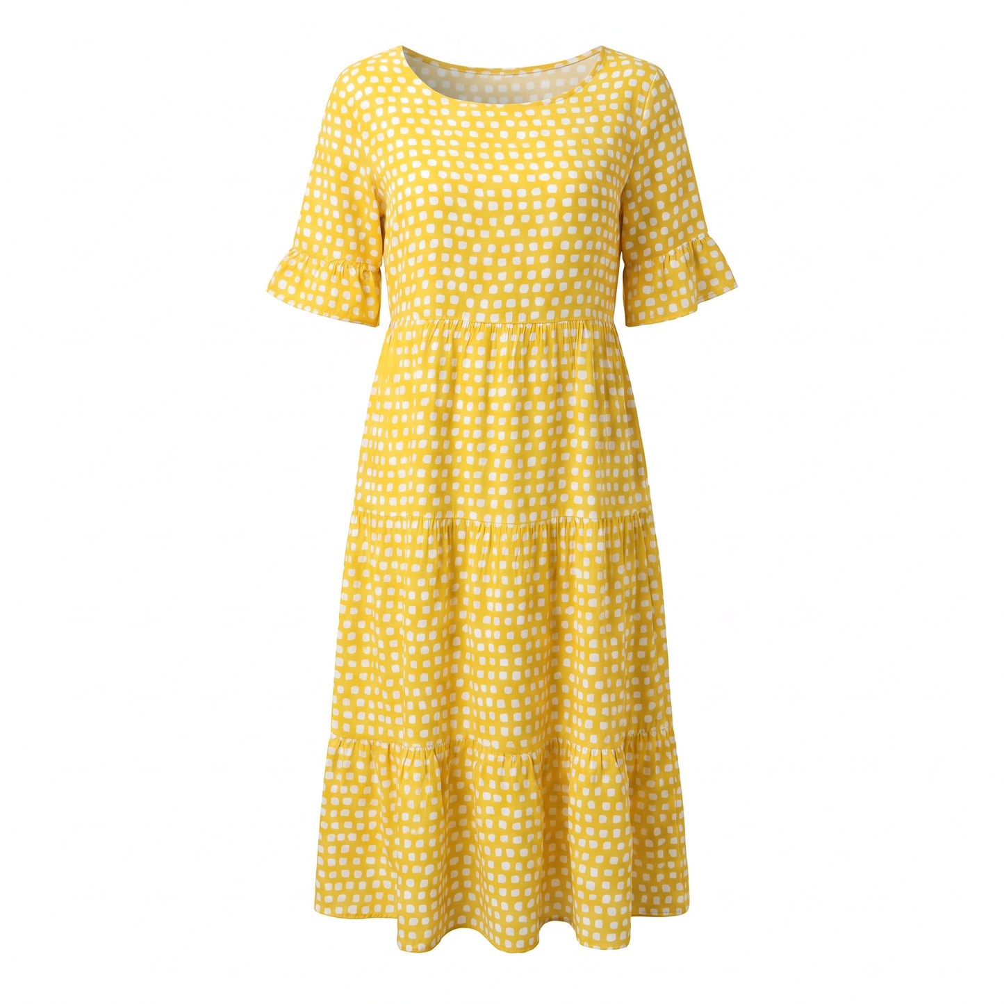 EVERLARK SHORT-SLEEVE MIDI DRESS