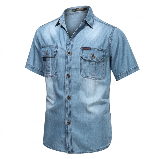 BRANSLEY SHORT-SLEEVE DENIM SHIRT