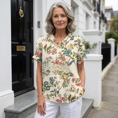 ROSEDENE SAGE FLORAL BLOUSE