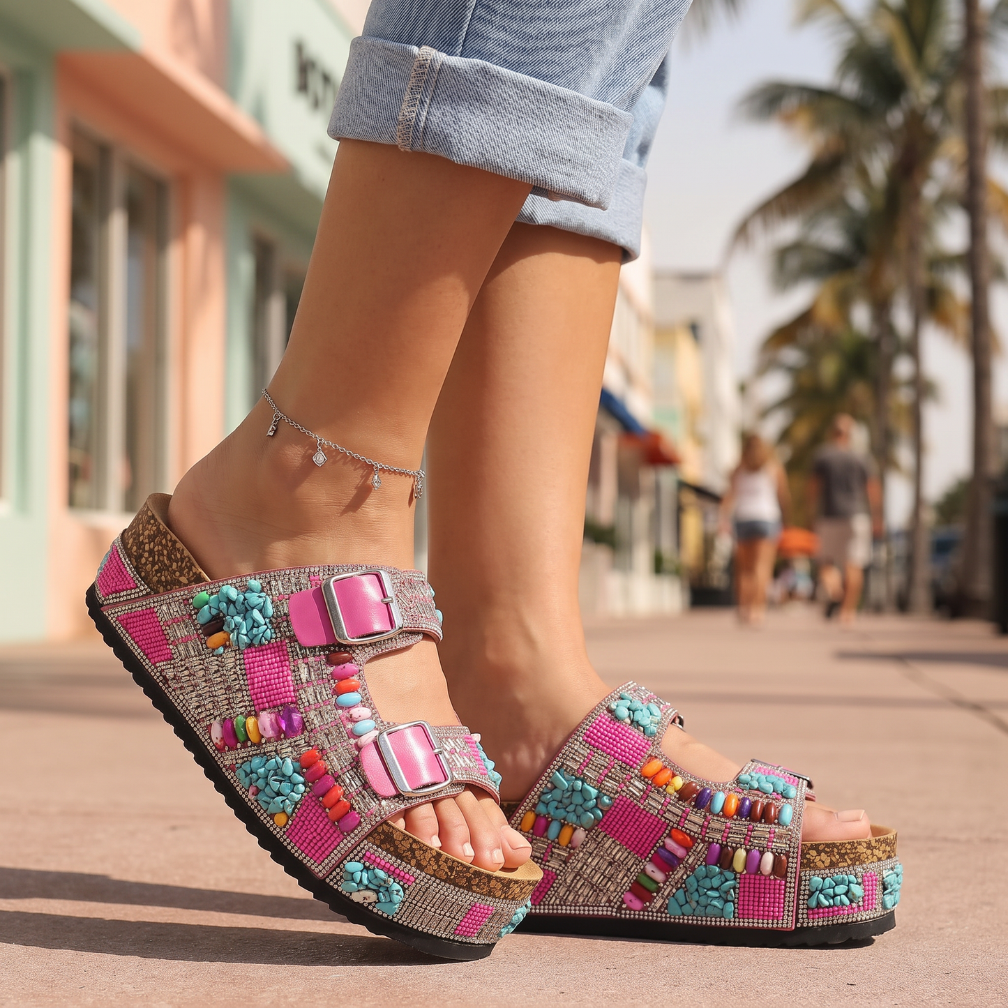 TAVELLA JEWELLED SUMMER SANDALS