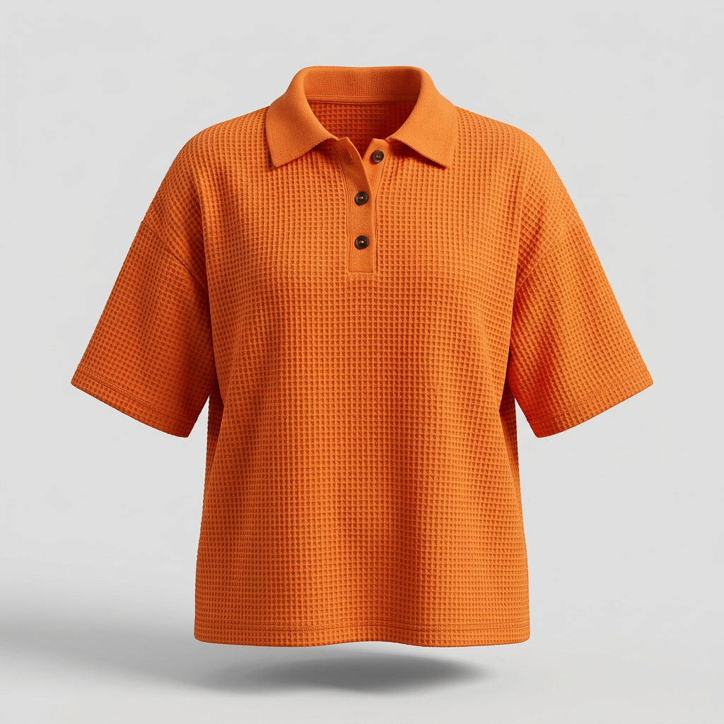 BANBURY SOFT WAFFLE POLO BLOUSE