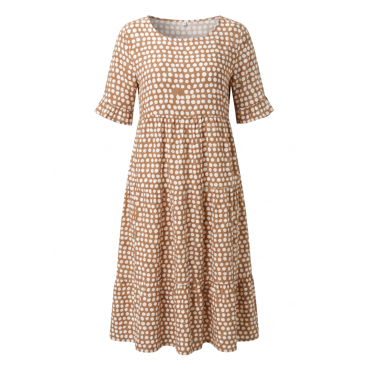 EVERLARK SHORT-SLEEVE MIDI DRESS