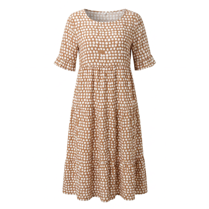EVERLARK SHORT-SLEEVE MIDI DRESS