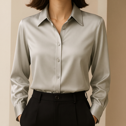 GENEVIEVE ELEGANT BUTTON BLOUSE