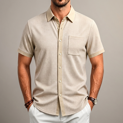 CALDHAM TEXTURED BUTTON-UP SHIRT