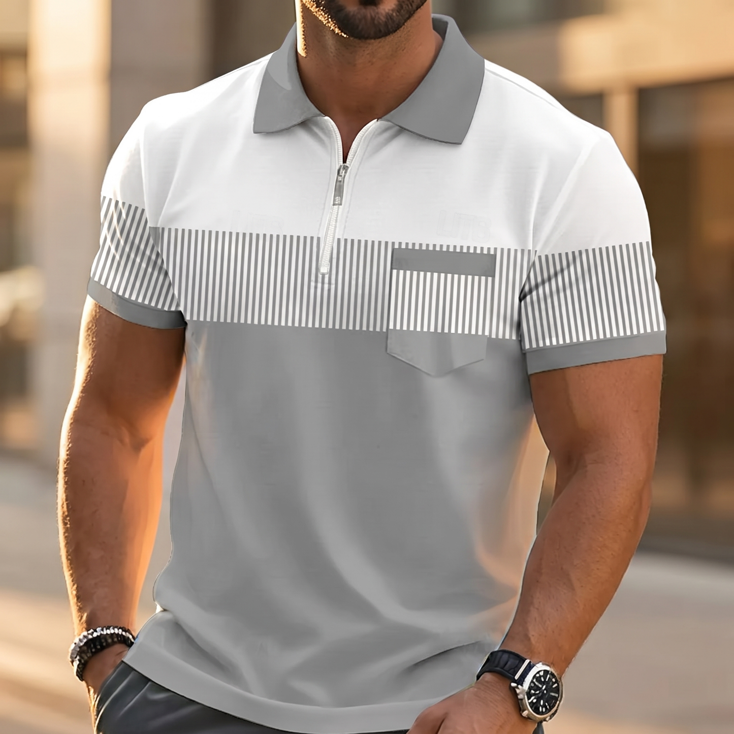 RADMERE ZIP-COLLAR POLO SHIRT