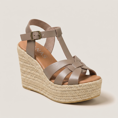 SOLENNE TAN ESPADRILLE SANDALS