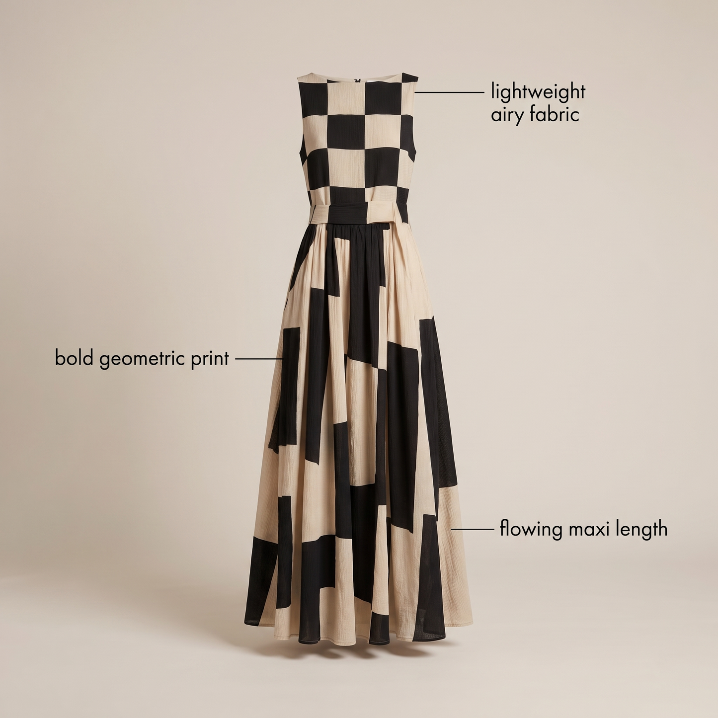 FLORENCE MODERN PATTERN MAXI DRESS