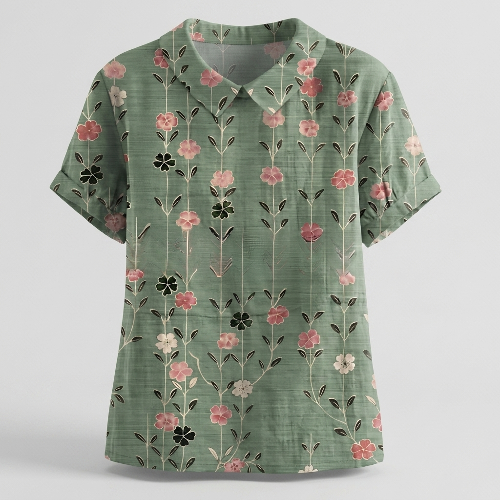 ROSEDENE SAGE FLORAL BLOUSE
