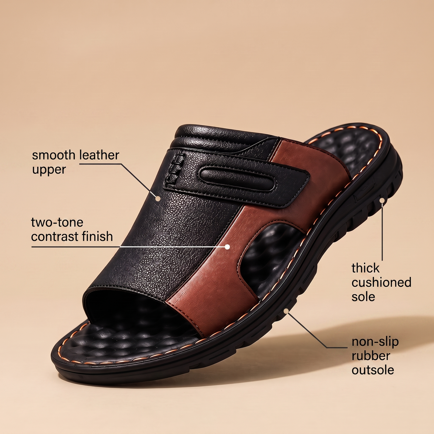 STAMFORD TWO-TONE LEISURE SLIDES
