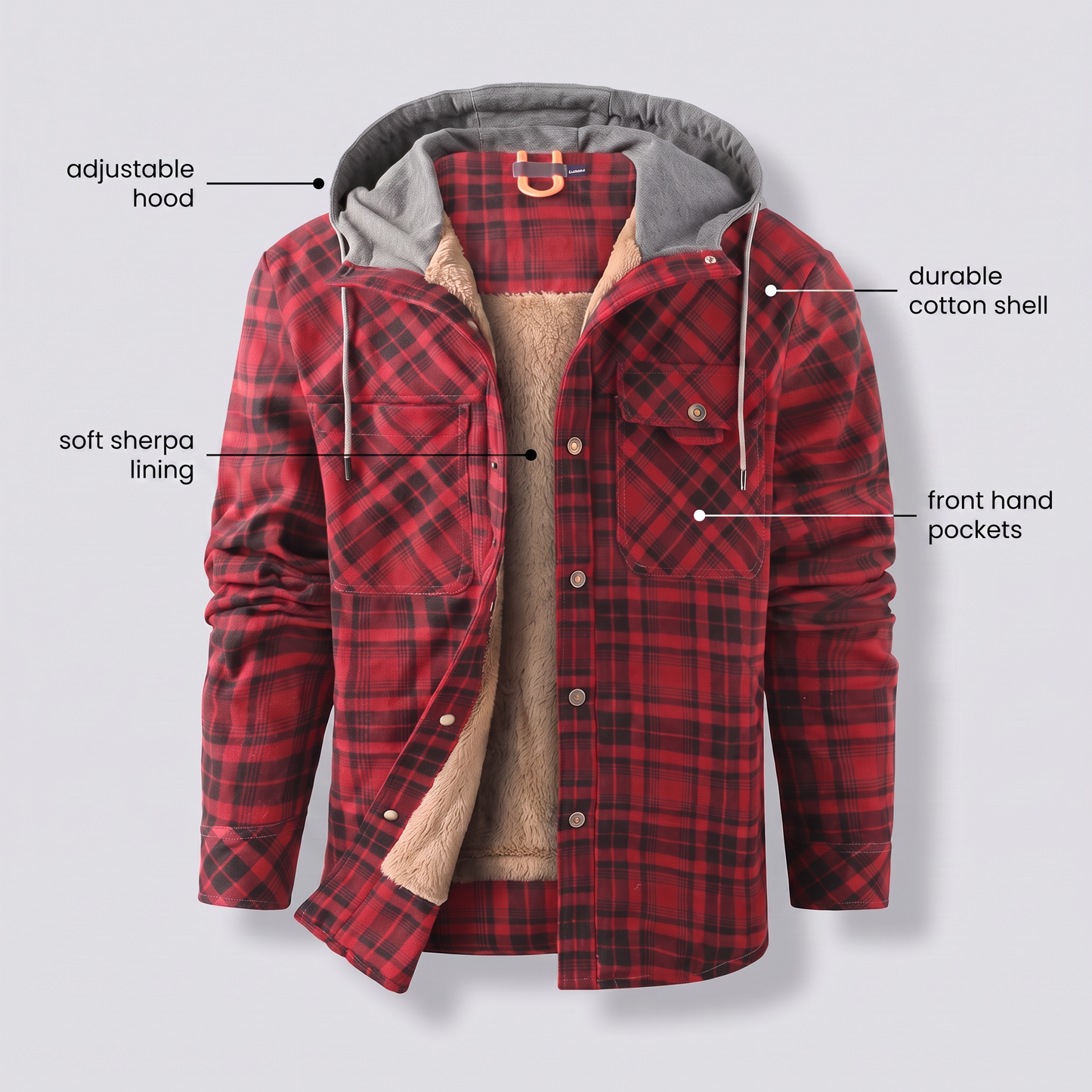 GRANTHAM HEAVY-LINED HOODED JACKET