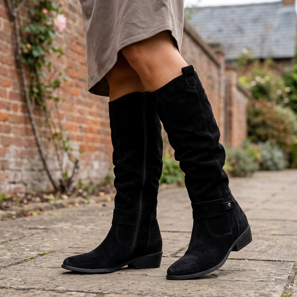 AINSMERE SLOUCH SUEDE KNEE-HIGH BOOTS