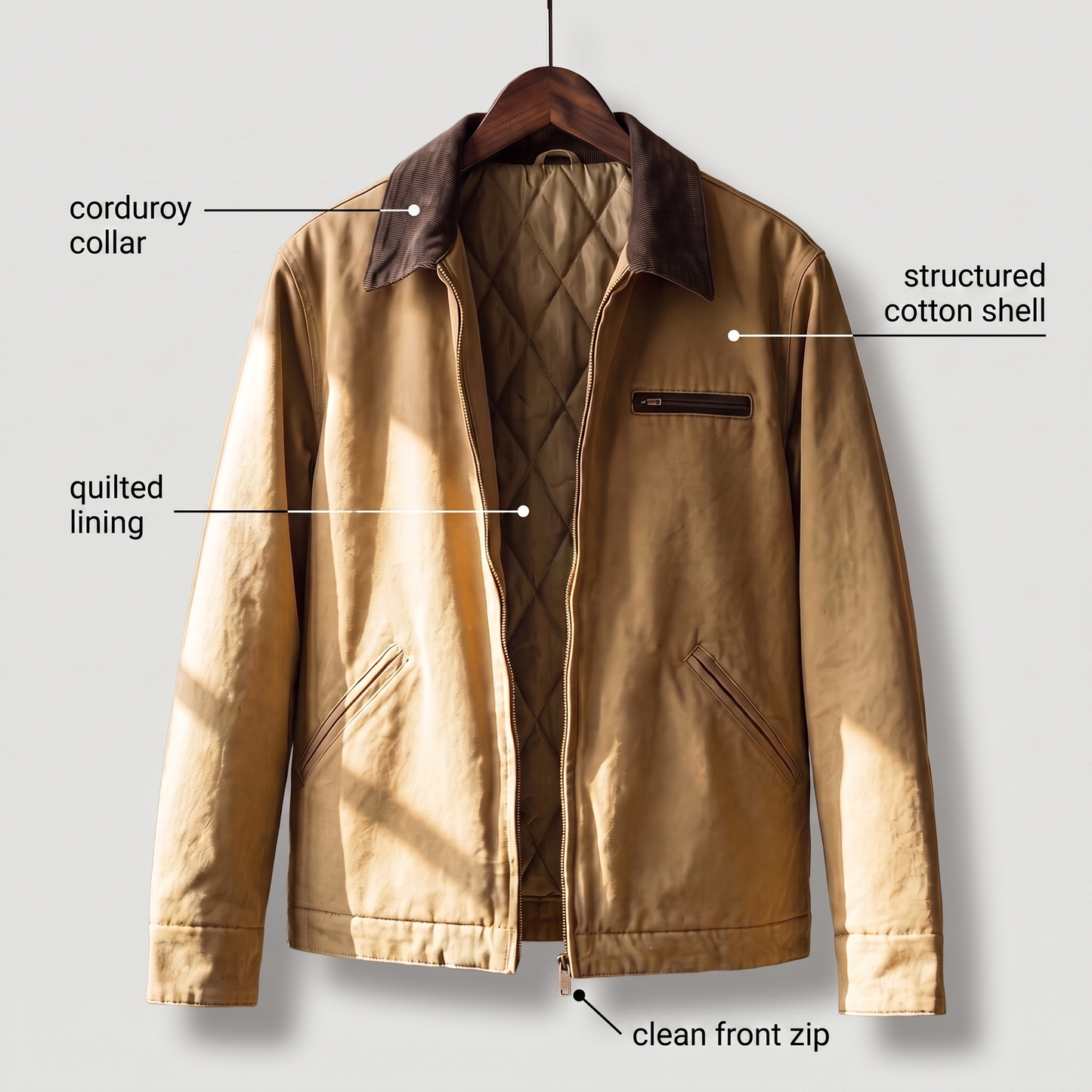WHITLOCK COTTON ZIP JACKET